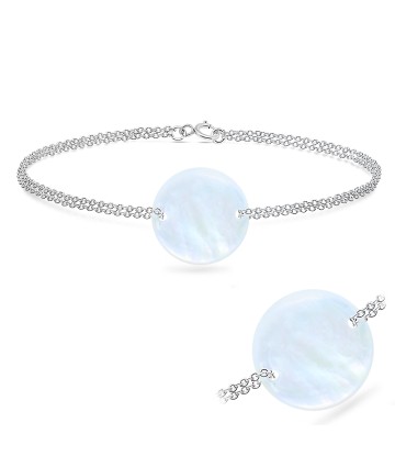 Circle Shell Silver Bracelet BRS-439